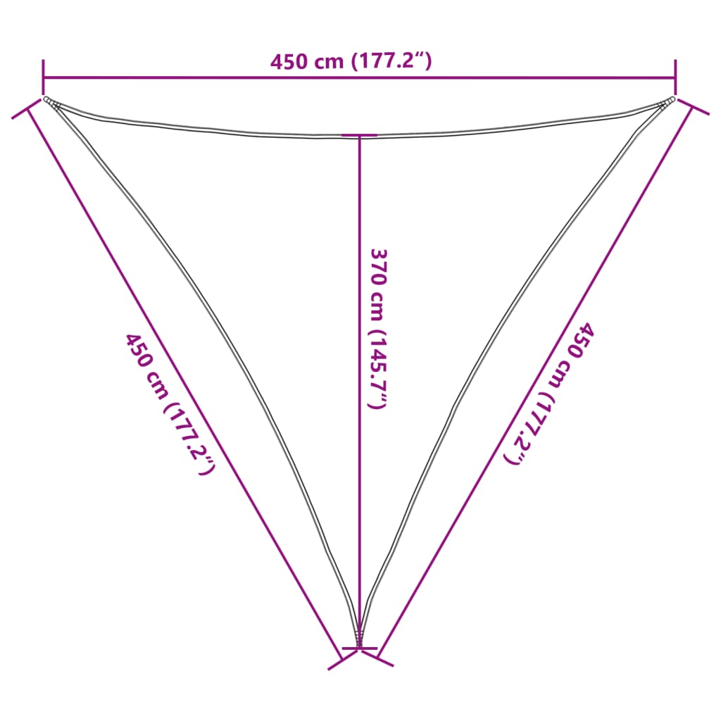 vidaXL Voile d'ombrage 160 g/m² Beige 4,5x4,5x4,5 m PEHD