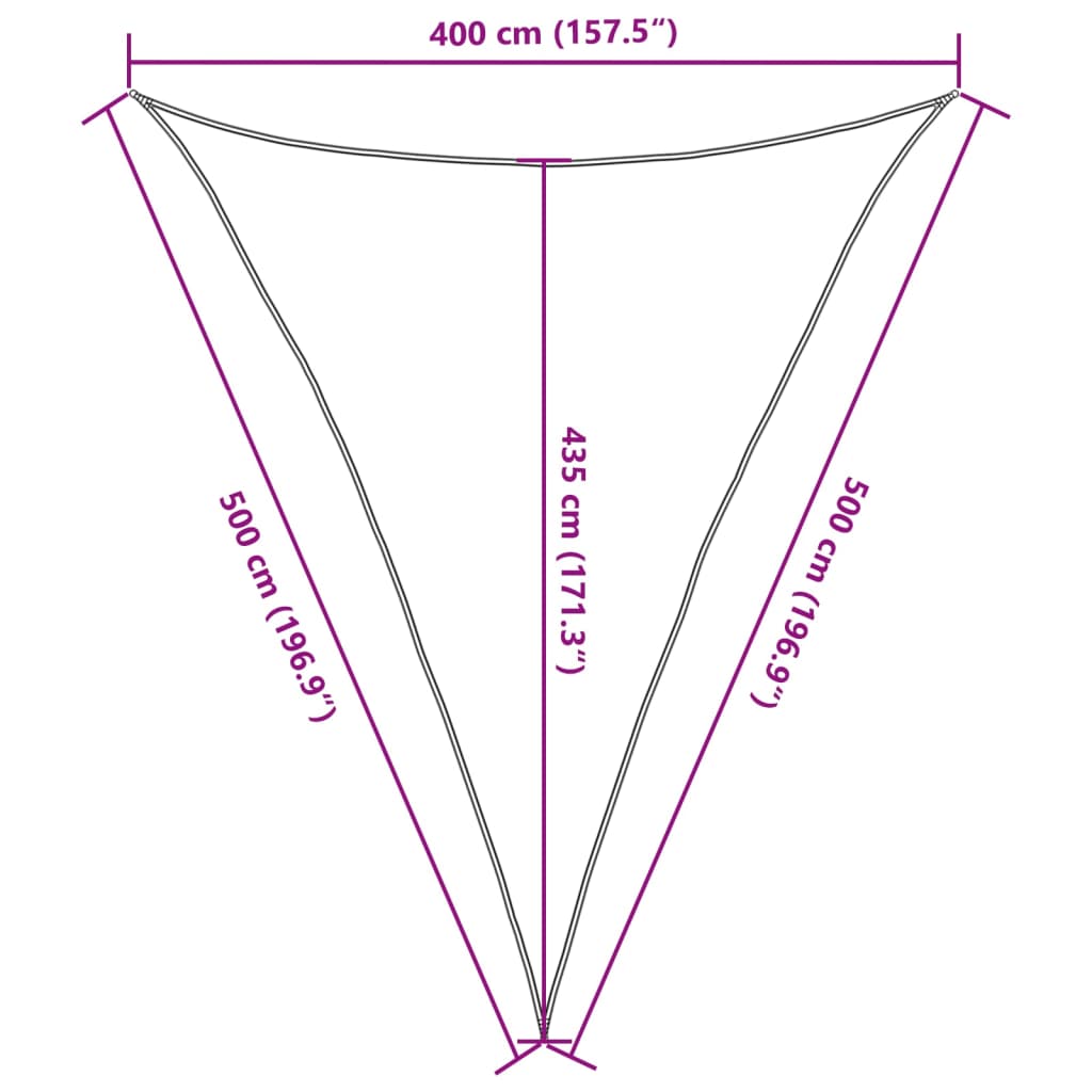 vidaXL Voile d'ombrage 160 g/m² Beige 4x5x5 m PEHD