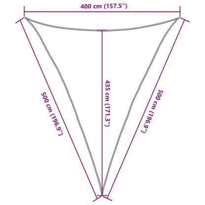 vidaXL Voile d'ombrage 160 g/m² Beige 4x5x5 m PEHD