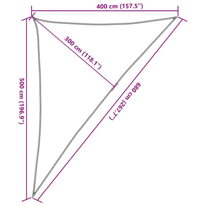 vidaXL Voile d'ombrage 160 g/m² Beige 4x5x6,8 m HDPE