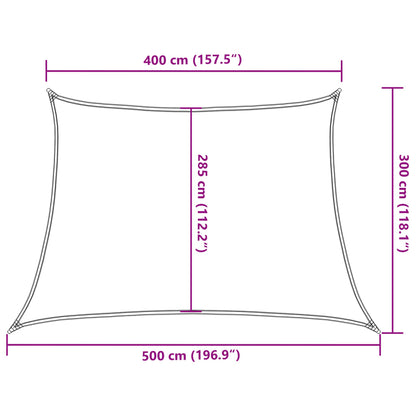 vidaXL Sonnensegel 160 g/m² Beige 4/5x3 m HDPE