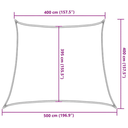 vidaXL Voile d'ombrage 160 g/m² Beige 4/5x4 m PEHD