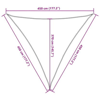 vidaXL Sonnensegel 160 g/m² Creme 4,5x4,5x4,5 m HDPE