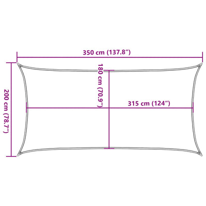 vidaXL Sonnensegel 160 g/m² Rechteckig Hellgrün 2x3,5 m HDPE