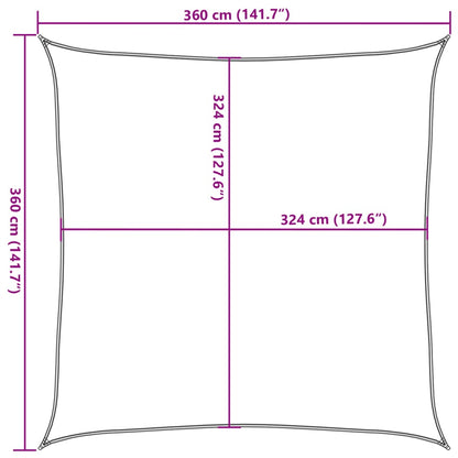 vidaXL Sonnensegel 160 g/m² Quadratisch Terrakottarot 3,6x3,6 m HDPE