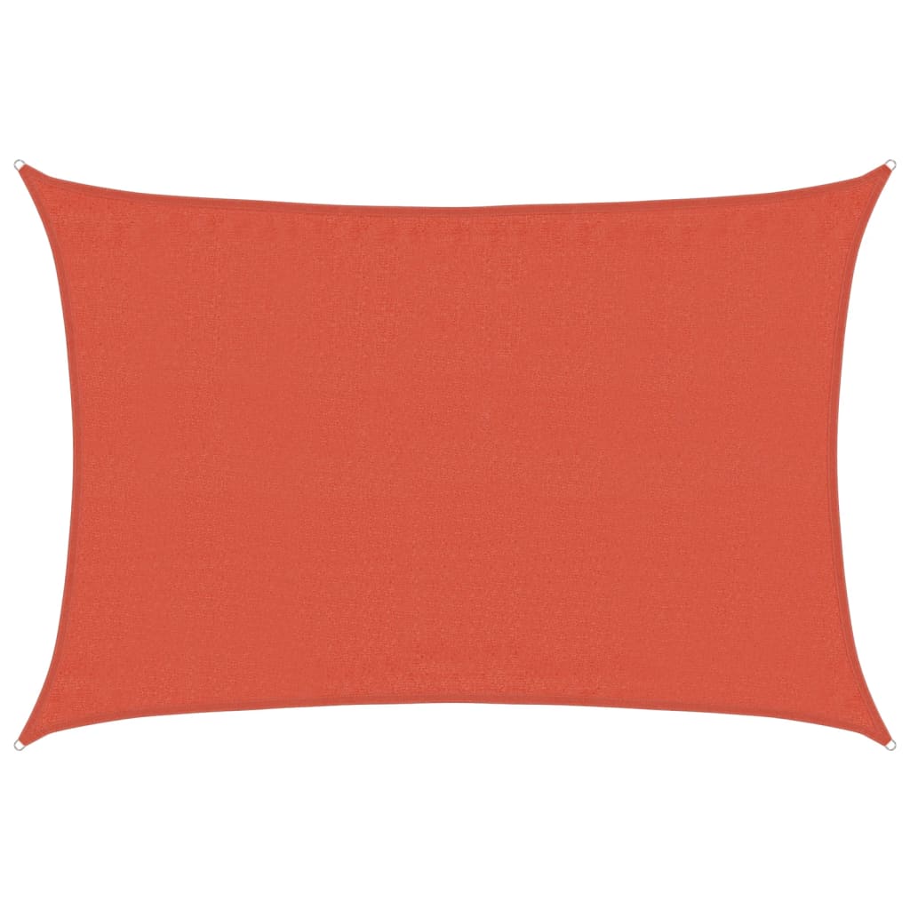 vidaXL Sonnensegel 160 g/m² Rechteckig Terrakottarot 3,5x4,5 m HDPE