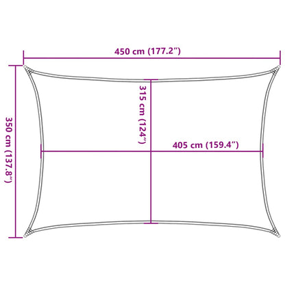 vidaXL Sonnensegel 160 g/m² Rechteckig Terrakottarot 3,5x4,5 m HDPE
