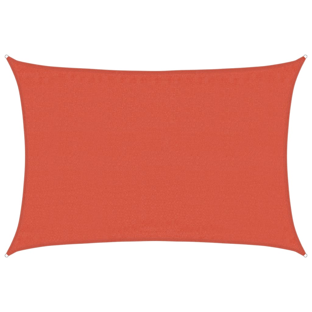 Sonnensegel 160 g/m² Rechteckig Terrakottarot 3,5x5 m HDPE
