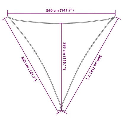 vidaXL Sonnensegel 160 g/m² Dreieckig Terrakottarot 3,6x3,6x3,6 m HDPE