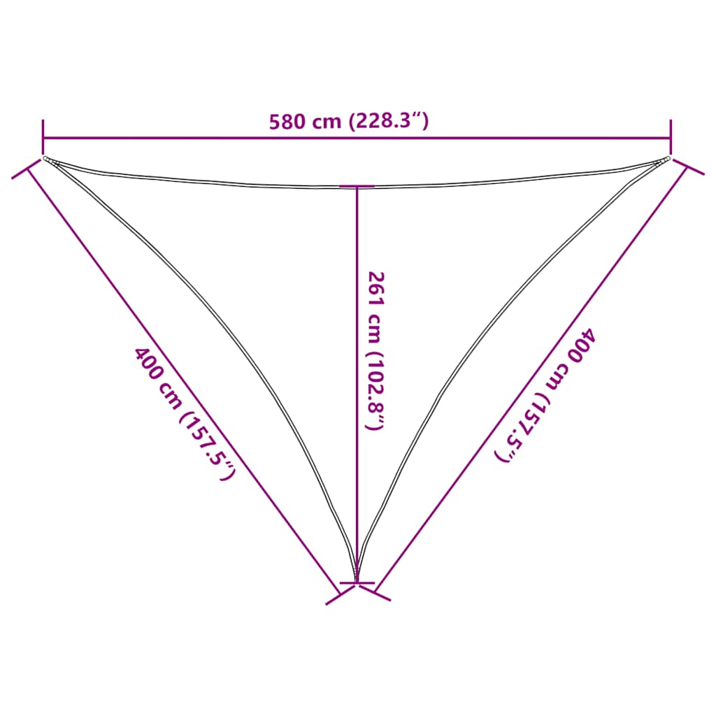 vidaXL Sonnensegel 160 g/m² Dreieckig Terrakottarot 4x4x5,8 m HDPE
