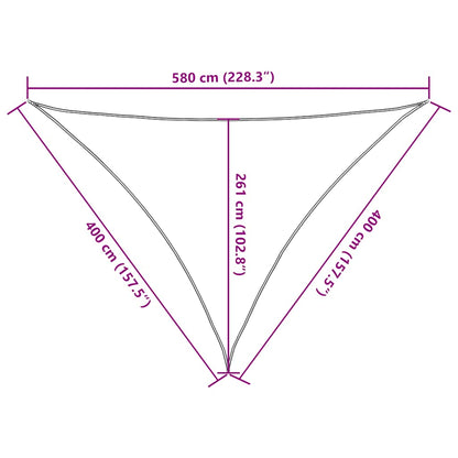 vidaXL Sonnensegel 160 g/m² Dreieckig Terrakottarot 4x4x5,8 m HDPE