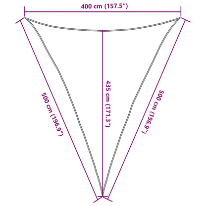 vidaXL Sonnensegel 160 g/m² Dreieckig Terrakottarot 4x5x5 m HDPE