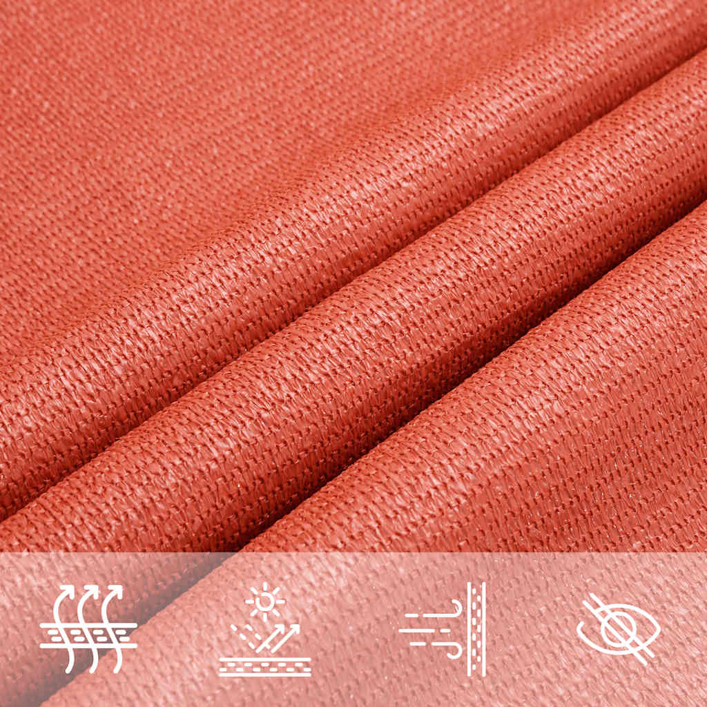 vidaXL Sonnensegel 160 g/m² Dreieckig Terrakottarot 5x5x5 m HDPE