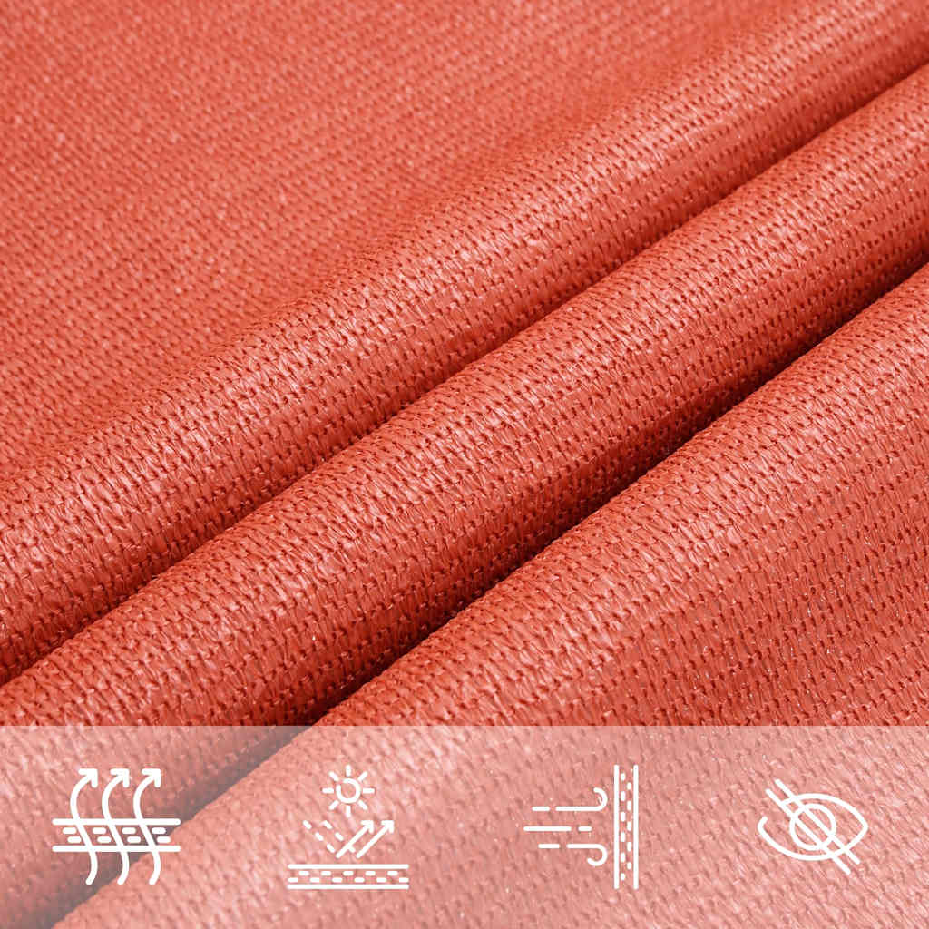 vidaXL Sonnensegel 160 g/m² Dreieckig Terrakottarot 5x6x6 m HDPE