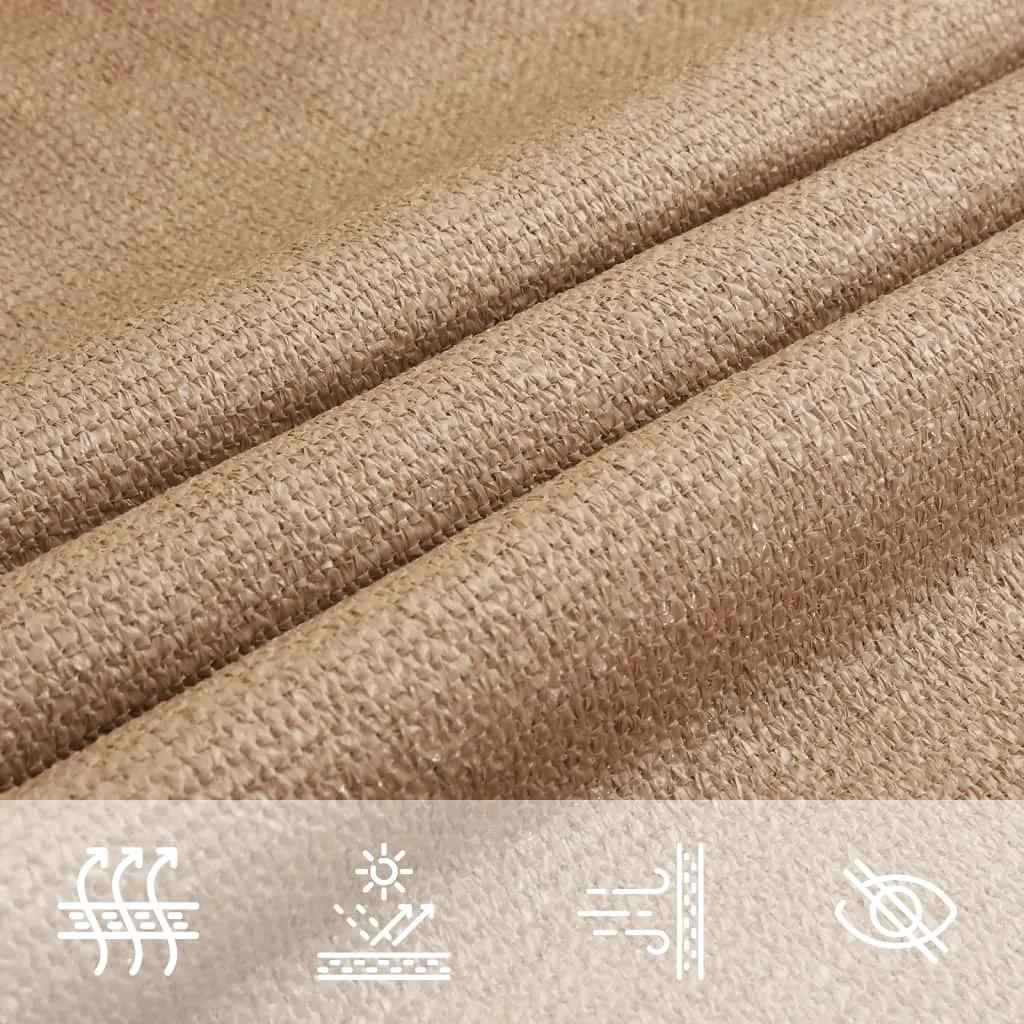 vidaXL Sonnensegel 160 g/m² Taupe 2,5x3 m HDPE