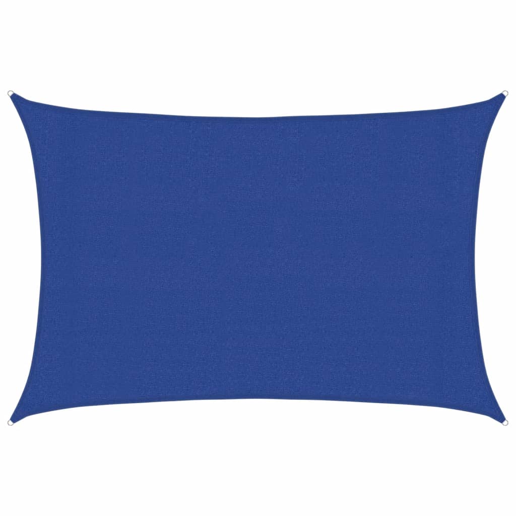 vidaXL Sonnensegel 160 g/m² Rechteckig Blau 3x4,5 m HDPE