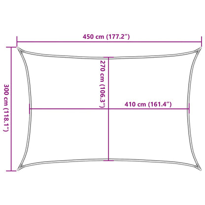 vidaXL Sonnensegel 160 g/m² Rechteckig Blau 3x4,5 m HDPE