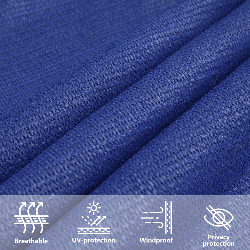 vidaXL Sonnensegel 160 g/m² Rechteckig Blau 3x6 m HDPE