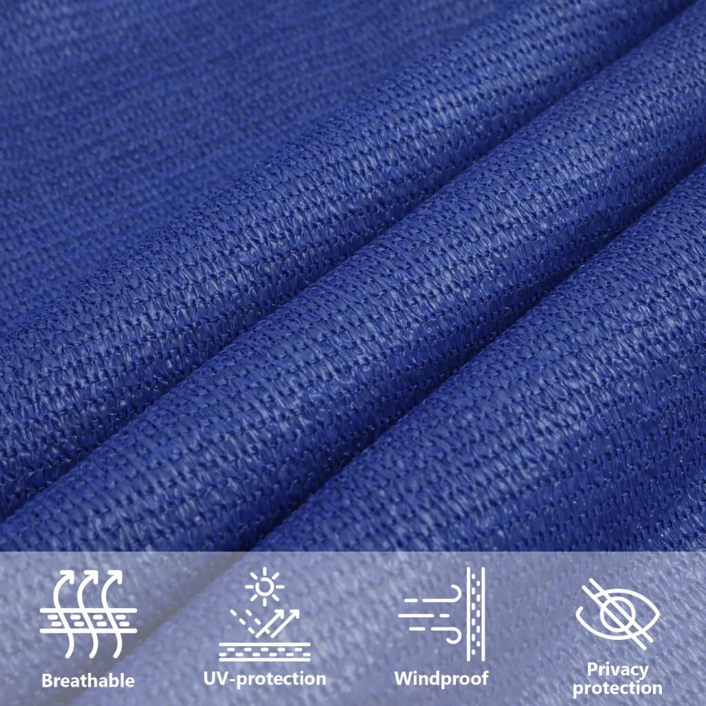 vidaXL Sonnensegel 160 g/m² Rechteckig Blau 6x8 m HDPE