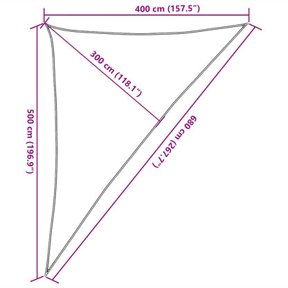 vidaXL Sonnensegel 160 g/m² Dreieckig Blau 4x5x6,8 m HDPE