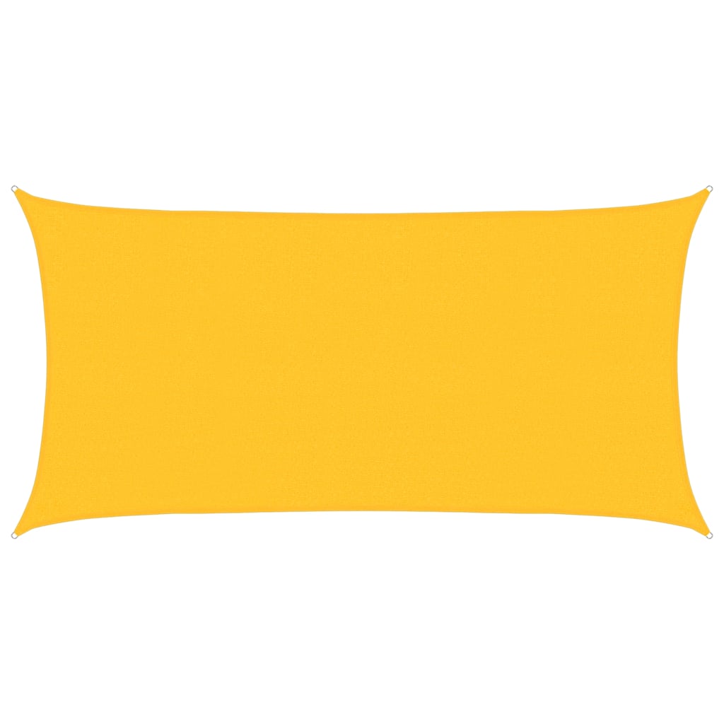 vidaXL Sonnensegel 160 g/m² Rechteckig Gelb 2x3,5 m HDPE
