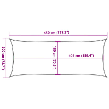 vidaXL Sonnensegel 160 g/m² Rechteckig Gelb 2x4,5 m HDPE