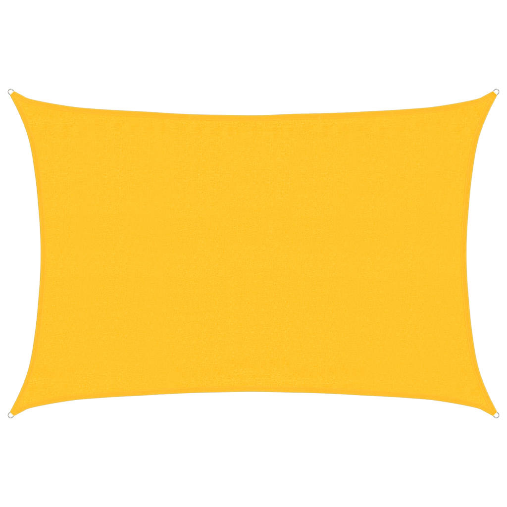 vidaXL Sonnensegel 160 g/m² Rechteckig Gelb 3,5x5 m HDPE