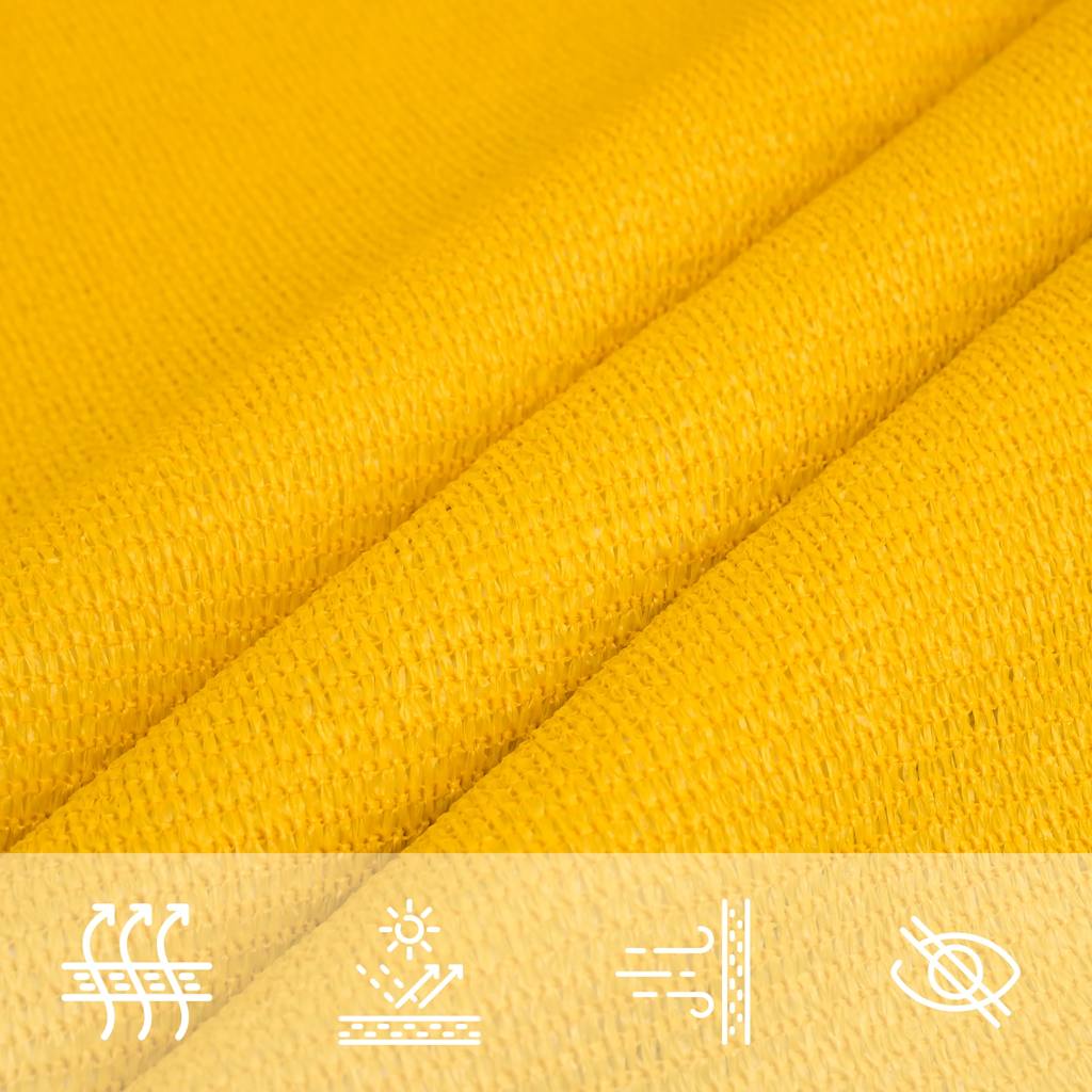 vidaXL Sonnensegel 160 g/m² Rechteckig Gelb 3,5x5 m HDPE