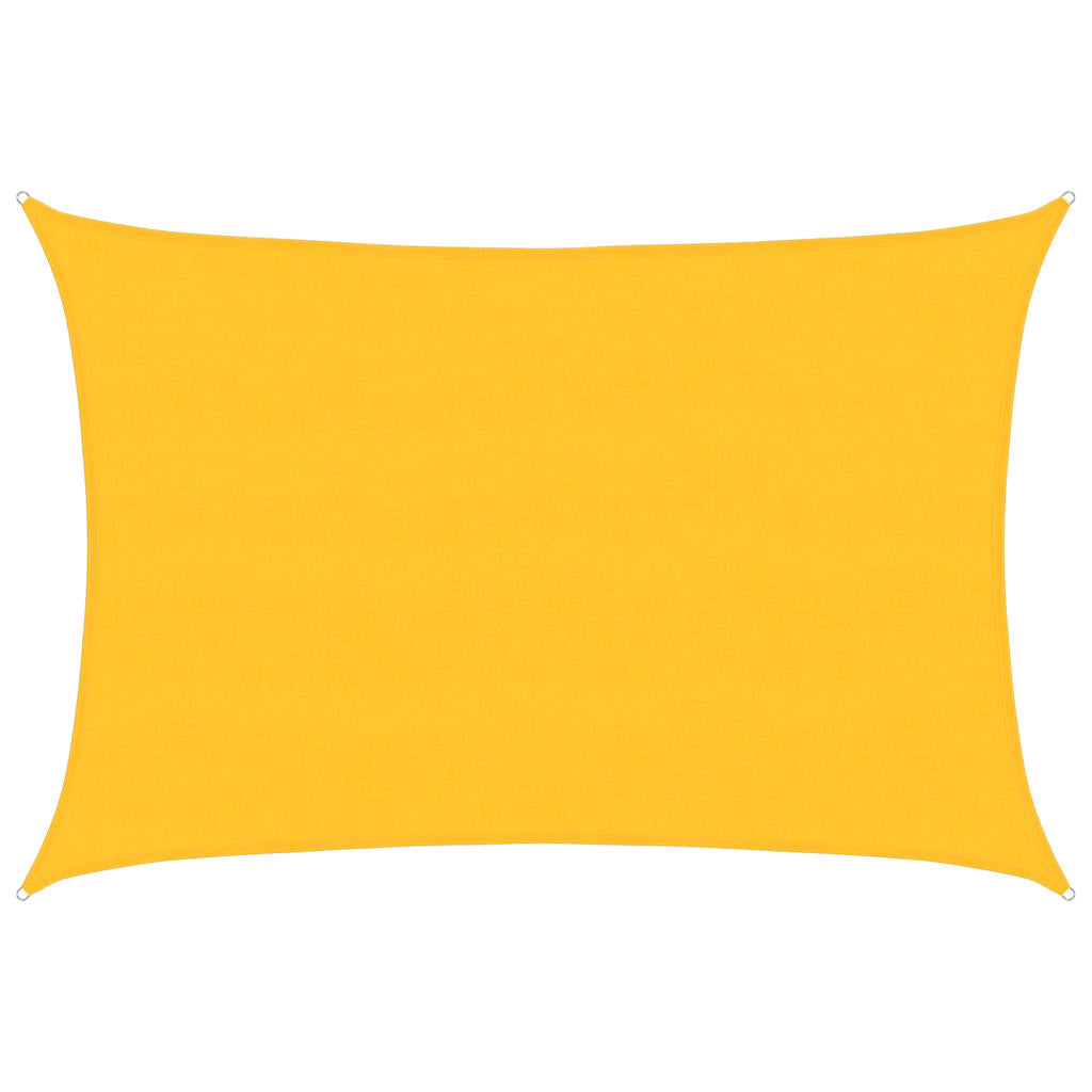 vidaXL Voile d'ombrage rectangulaire jaune 5x6 m 160 g/m² PEHD