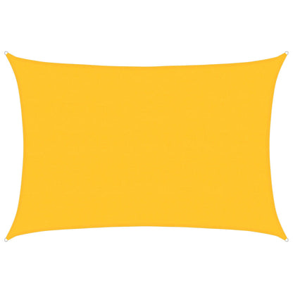 vidaXL Voile d'ombrage rectangulaire jaune 5x6 m 160 g/m² PEHD