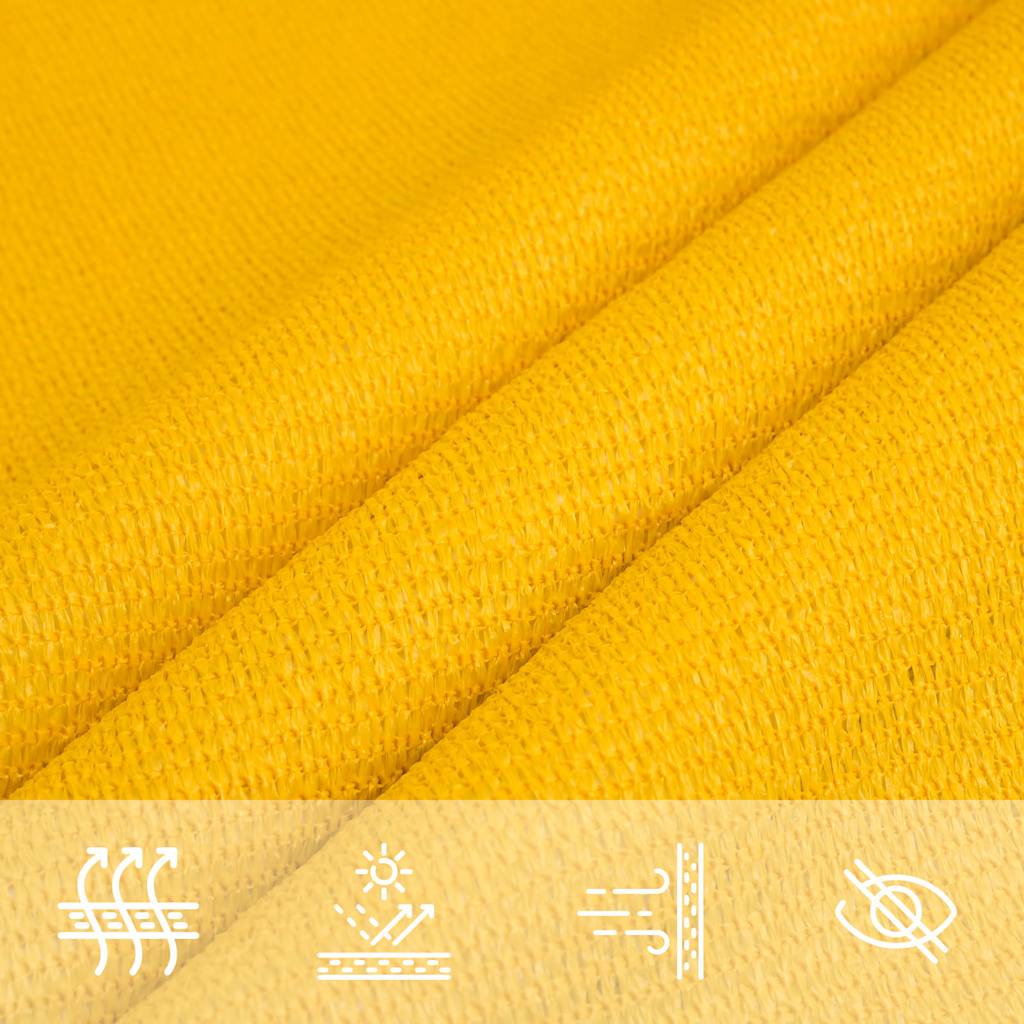 vidaXL Voile d'ombrage rectangulaire jaune 5x6 m 160 g/m² PEHD