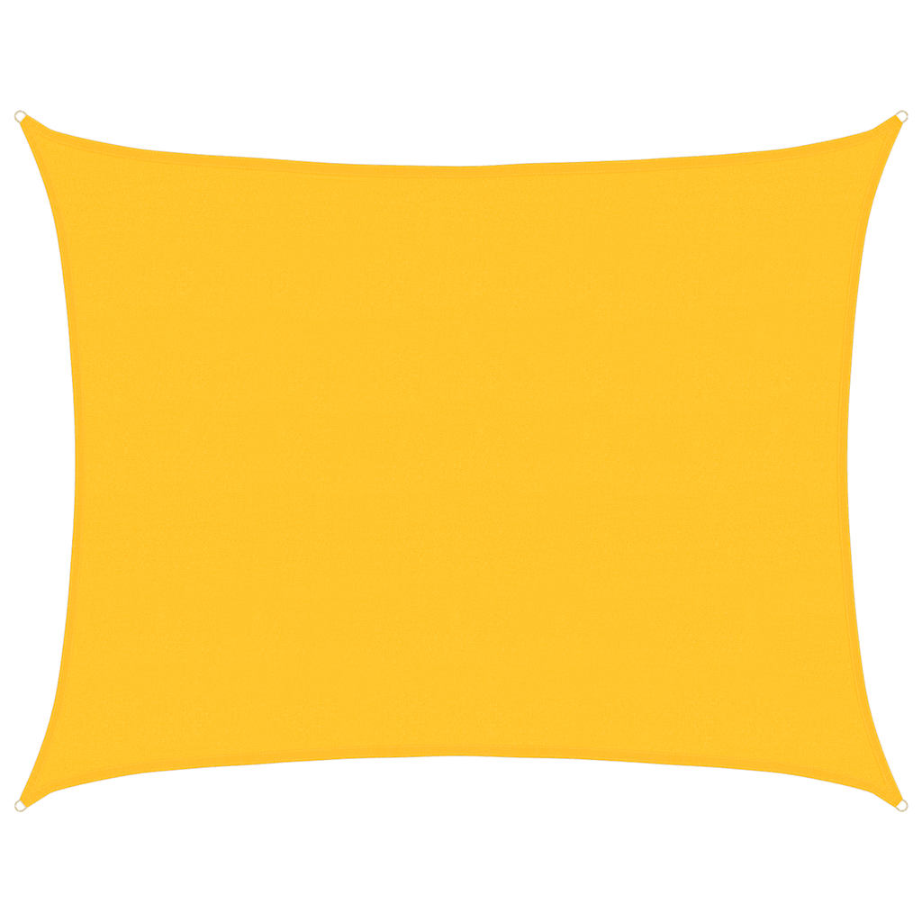 vidaXL Sonnensegel 160 g/m² Rechteckig Gelb 6x7 m HDPE