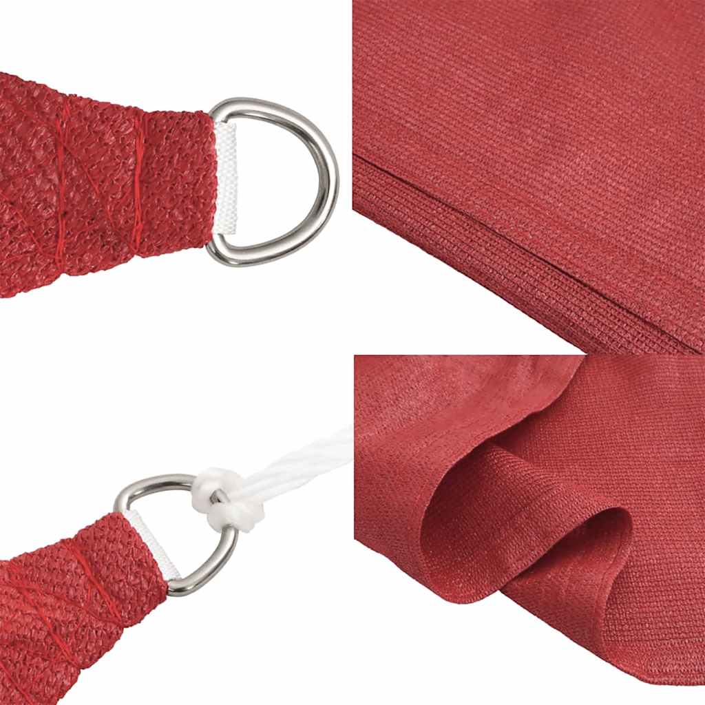 vidaXL Voile d'ombrage 160 g/m² Rouge 2x5 m HDPE