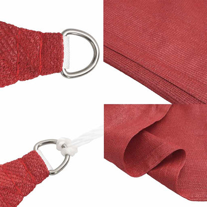 vidaXL Voile d'ombrage 160 g/m² Rouge 2x5 m HDPE