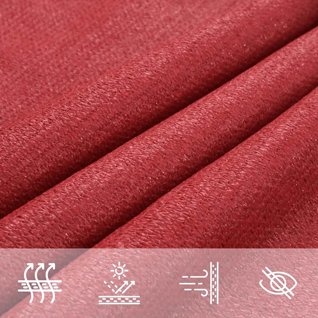 vidaXL Voile d'ombrage 160 g/m² rouge 2,5x4,5 m en PEHD