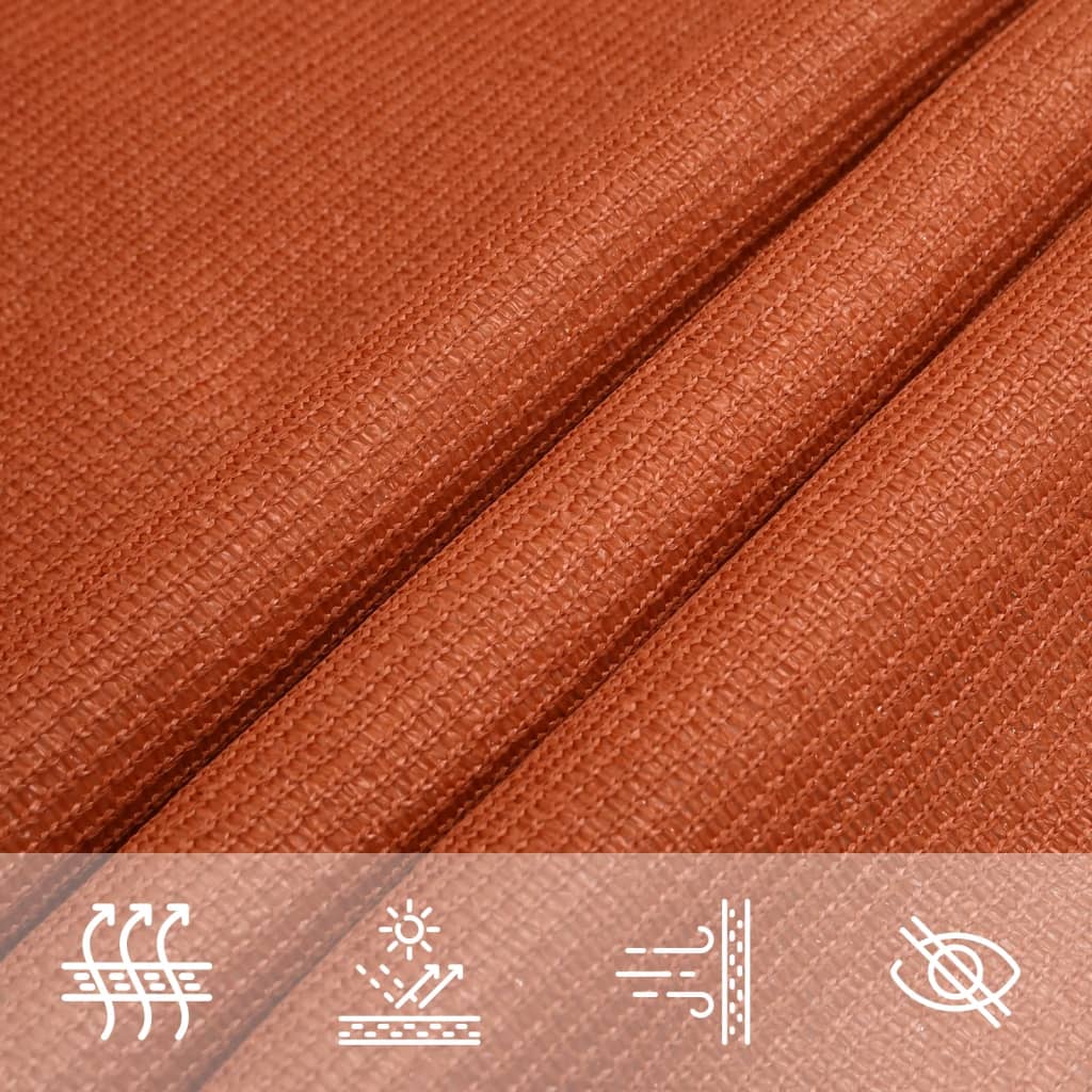 vidaXL Sonnensegel 160 g/m² Quadratisch Orange 4x4 m HDPE