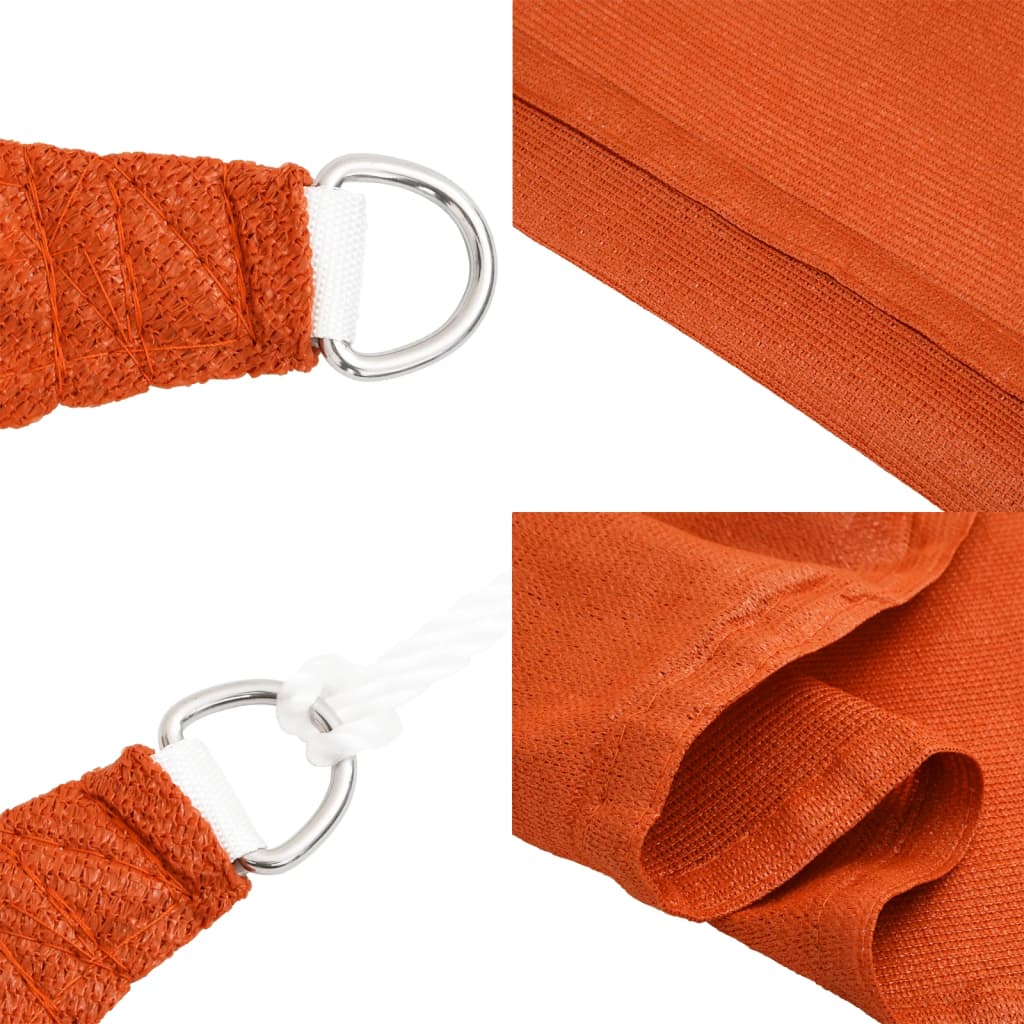 vidaXL Sonnensegel 160 g/m² Quadratisch Orange 7x7 m HDPE