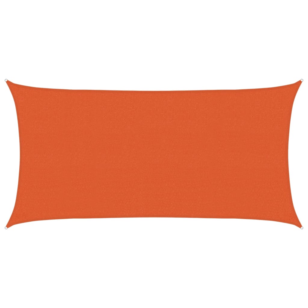 vidaXL Voile d'ombrage 160 g/m² orange 2,5x5 m PEHD