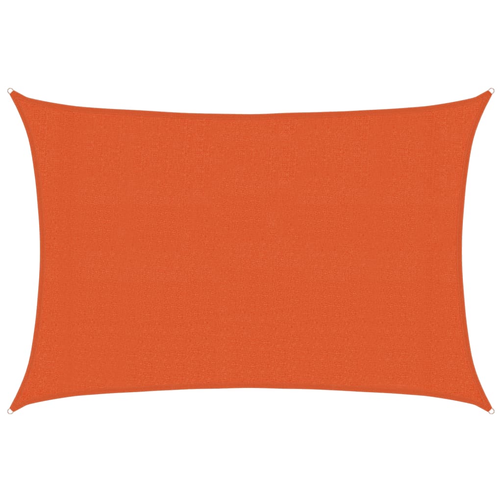 vidaXL Voile d'ombrage rectangulaire 160 g/m² orange 3x5 m en HDPE