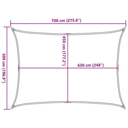 vidaXL Sonnensegel 160 g/m² Rechteckig Orange 5x7 m HDPE