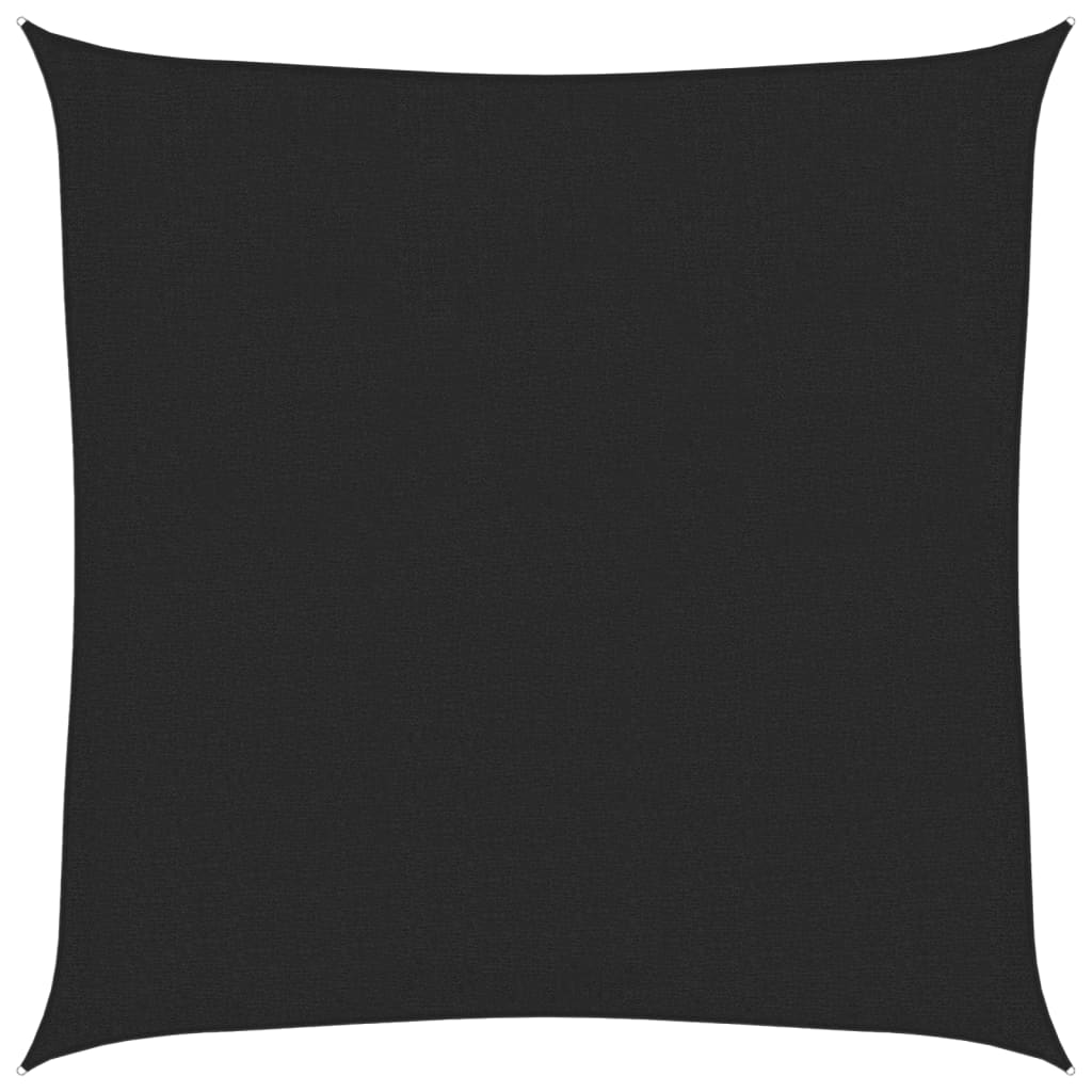 Sonnensegel 160 g/m² Schwarz 3x3 m HDPE