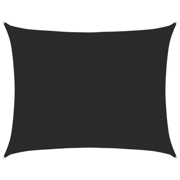 vidaXL Sonnensegel 160 g/m² Rechteckig Schwarz 6x8 m HDPE