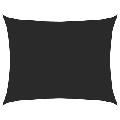 vidaXL Sonnensegel 160 g/m² Rechteckig Schwarz 6x8 m HDPE