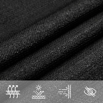 vidaXL Sonnensegel 160 g/m² Rechteckig Schwarz 6x8 m HDPE