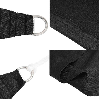 Sonnensegel 160 g/m² Dreieckig Schwarz 3x4x4 m HDPE