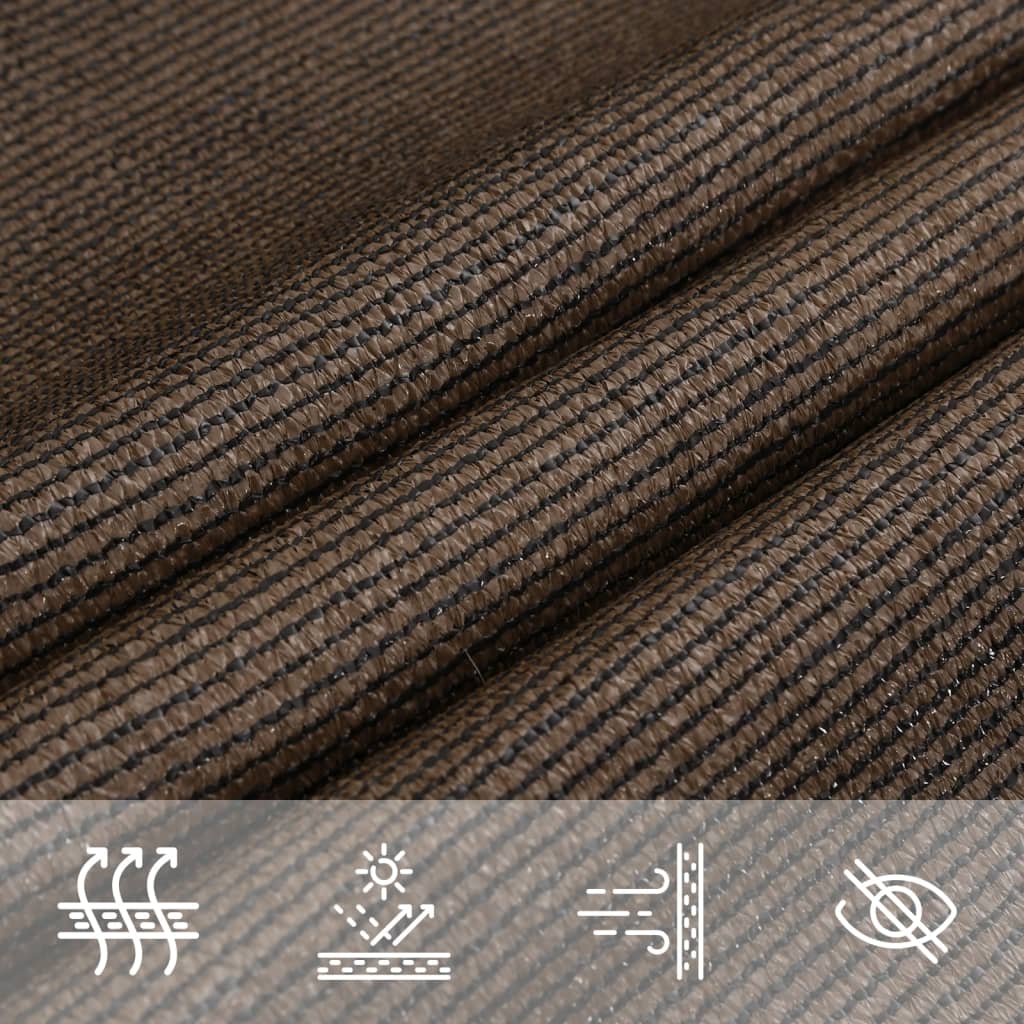vidaXL Voile d'ombrage 160 g/m² Marron 2,5x5 m HDPE