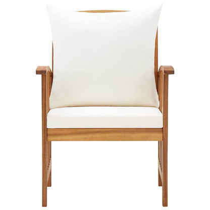 Gartenstühle mit Kissen 2 Stk. Akazie Massivholz