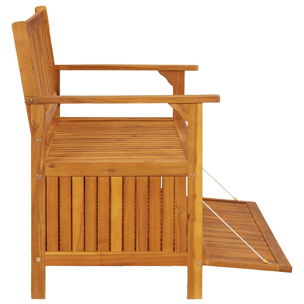 Gartenbank mit Stauraum 120 cm Massivholz Akazie