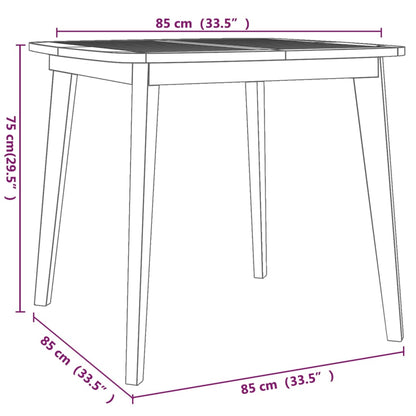 vidaXL Gartentisch 85x85x75 cm Massivholz Akazie