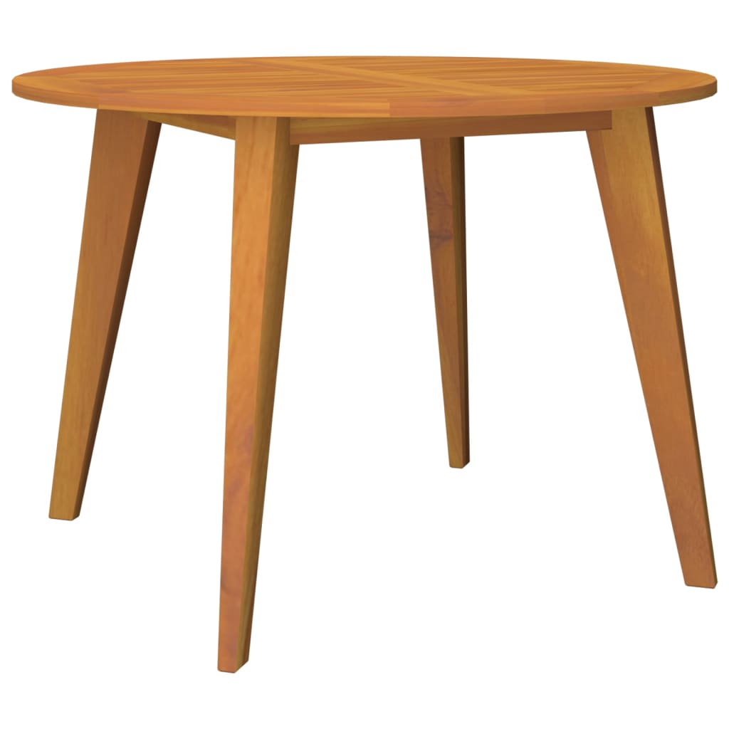 vidaXL Table de jardin Ø 110 x 75 cm en bois d'acacia massif